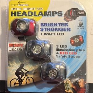 NEW - 3 Beammaster Ultabright Headlamps